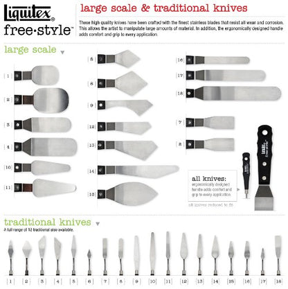 Liquitex Professional Freestyle Large Scale Knives 4-Piece Ring Set - WoodArtSupply