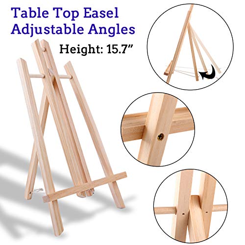 Acrylic Paint Set,46 Piece Professional Painting Supplies with Paint Brushes, Acrylic Paint, Easel, Canvases, Palette, Paint Knives, Brush Cup and ESRICH