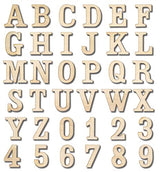 306 Pieces 1-1/4 Inch(1.25") Small Unfinished Wooden Letters and Wooden Numbers Decorative Font Alphabet Letters for Scrapbooking DIY Crafts Homemade Cregugua