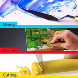 MEEDEN 5 Pieces Painting Knife Set Versatile Stainless Steel Spatula Palette Knife Oil Painting Accessories Mixing Scraper for Oil, Paint Color MEEDEN