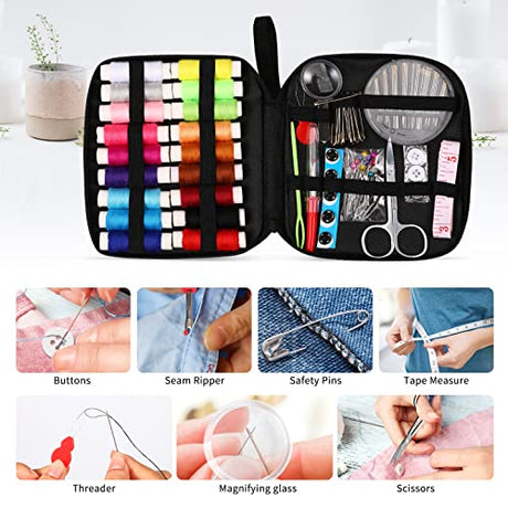 Sewing Kit Basic,Marcoon Needle and Thread Kit with Sewing Supplies and Accessories for Adults,Kids,Beginner,Home,Travel,Emergency Including Marcoon