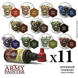 The Army Painter Miniature Paint Set with 11 Nontoxic Quickshade Washes in Dropper Bottles, Rich Pigment Fluid Acrylic Army Painter Speed Paint The Army Painter