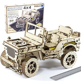 WOODEN.CITY Car Model Kit to Build Jeep 4x4-3D Wooden Puzzle - Model Car Kits - 3D Wood Puzzles for Adults - Model Kits for Adults - 3D Wooden WOODEN.CITY