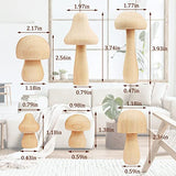 12Pcs Unfinished Wooden Mushroom Natural Mini Wooden Mushroom Various Sizes Plain Unpainted Wooden Mushroom for Arts and Crafts Projects, DIY Tmtains
