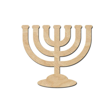 Menorah Wood Cutouts for crafts, Laser Cut Wood Shapes 5mm thick Baltic Birch Wood, Multiple Sizes Available Elliefont Styles
