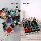 Kingtaily Nail Polish Organizer 72 Bottles of 6 Layers Acrylic Display Rack Storage Rack, Clear Essential Oil Stand Holder, Sunglasses Kingtaily