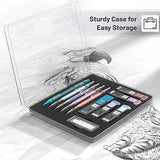 Mr. Pen- Pastel Mechanical Pencil Set with Black Lead and Eraser Refills, Clear Barrel, 0.3, 0.5, 0.7, 0.9, 2mm, Pastel Mechanical Pencils, Cute Mr. Pen