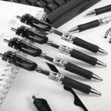 YPENSLZX 0.7mm Gel Pens, Black Ink, Retractable Rolling Ball Gel Pens, Writing Smoothly, Large Capacity, Suitable for Working or Studying, 12-Pack, YPENSLZX