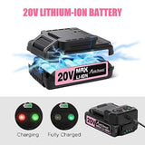 AVID POWER 20V MAX Lithium lon Cordless Drill Set, Power Drill Kit with Battery and Charger, 3/8-Inch Keyless Chuck, Variable Speed, 16 Position and AVID POWER