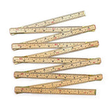 QWORK Folding Wood Rule, 6 FT 6 Inch Foldable Ruler with US and Metric Measurements for Carpenters QWORK