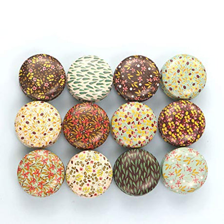 FineInno 12PCS Christmas Tinplate Box, Empty Tin Jars Round Aluminum Cans Aromatherapy Metal Tins with Lids Mini Candle Jars Containers Balm,Stud FineInno