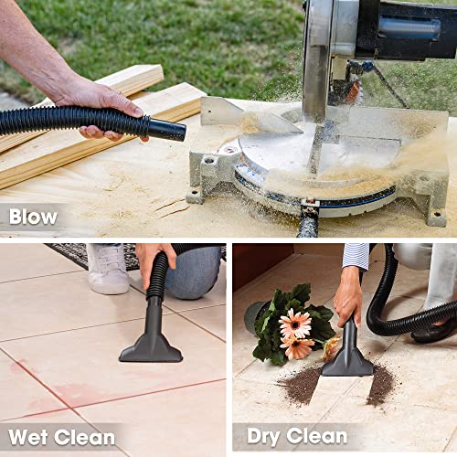 Shop-Vac 2.5 Gallon 2.5 Peak HP Wet/Dry Vacuum, Portable Compact Shop Vacuum with Wall Bracket & Multifunctional Attachments, 5760288 Shop-Vac