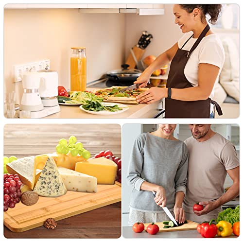 12 Pack Bulk Plain Bamboo Cutting Board Set 12 x 8 Inch Kitchen Chopping Boards Rectangular Blank Cutting Board Wood Crafts Serving Board for DIY Patelai