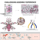 Piececool 3D Metal Model Kits, Mini Mantis - Metal Model Building Kits DIY Assembling Handcraft Kits 3D Puzzles for Adults, Best Gifts Piececool