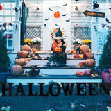 AOCEAN 12 inch Black Wood Letters Unfinished Wood Letters for Halloween Decorative Standing Letters Slices Sign Board Decoration for Craft Home Party AOCEAN