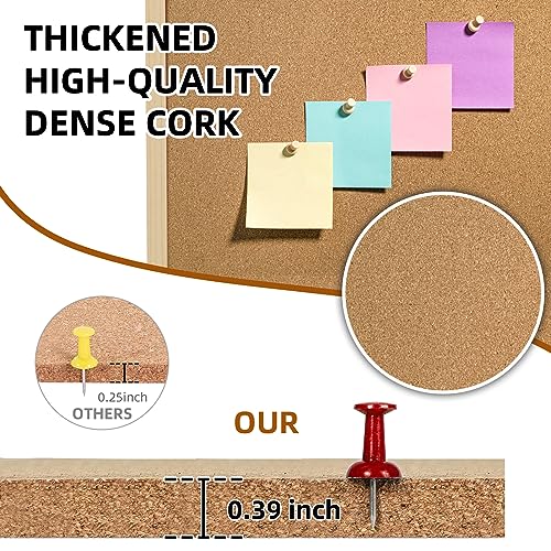TooCust 16” x 24” Cork Boards for Walls with Frame, 1 Pack Small Wood Framed Bulletins Board Decorative Hanging Pin Board, Corkboards for Wall Notice TooCust