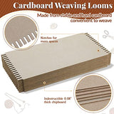 Henoyso 48 Pcs Cardboard Weaving Looms Weaving Loom for Kids Loom Cardboard Wide Notch Weaving Loom Weaving Boards for Beginners Knitting Sewing Henoyso