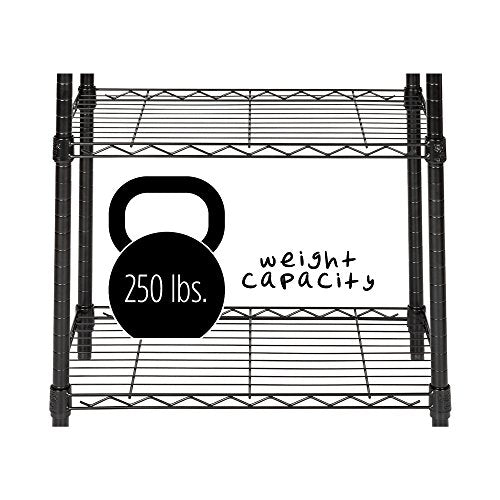 Honey-Can-Do 3-Tier Heavy Duty Adjustable Shelving Unit, Black Honey-Can-Do