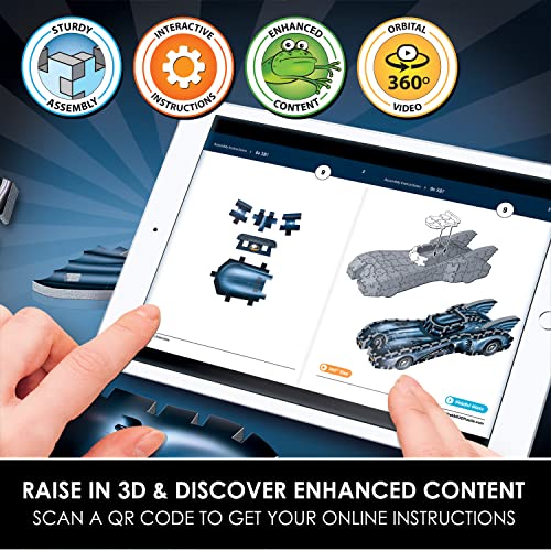 Wrebbit3D Batmobile 3D Puzzle for Teens and Adults | 255 Real Jigsaw Puzzle Pieces with Foam Backing Technology | Not Just an Ordinary Model Kit for WREBBIT3D