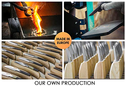 BeaverCraft Whittling Knife C2 6.5" Whittling Knife for Fine Chip Carving Wood and General Purpose Wood Carving Knife Bench Detail Carving Knife BeaverCraft