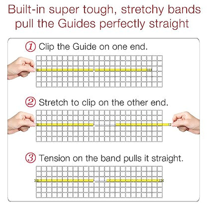 Guidelines4quilting - Quilt Ruler Upgrade Kit - Mistake Proof & Slip Proof Your 12" & 24” Quilt Rulers (or 12½" & 24½") - Cut Faster and More - WoodArtSupply