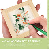Toddmomy 8 pcs Clay picture frame photo frame wooden craft frames unfinished wooden picture frames Clay Wooden Picture Frame Painting Clay Wooden Toddmomy