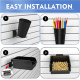 22 Pieces Slatwall Accessories Organizer Kit with Slatwall Hooks, Slatwall Bins, Slatwall Cups, Slatwall Basket, Slatwall Screwdriver Holders for BeapTcely