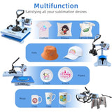 LYA Vinyl 15x15 Inch Heat Press Machine - 7 in 1 Heat Press 360-Degree Swing Away Digital Press Machine Multifunction Sublimation Combo Heat Transfer Lya Vinyl