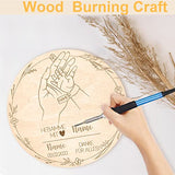 12 Inch Wood Circles for Crafts, 10Pcs Unfinished Wood Crafts with Holders, DIY Wood Rounds for Cricut Projects, Door Hanger, Wood Burning, Painting, Brmeday