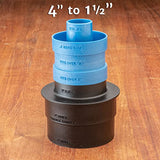 Dust Right Stacking Dust Port Adapter Set (3-Piece) – Interchangeable Vacuum Adapter for Dust Collection Hose & Tools – Glass Reinforced ROCKLER