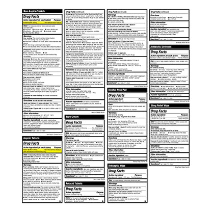 Be Smart Get Prepared First Aid Kit Hard Red Case 326 Pieces Exceeds OSHA and ANSI Guidelines 100 People - Office, Home, Car, School, Emergency, - WoodArtSupply