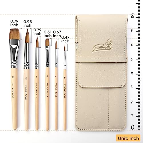 Sable Watercolor Brushes Professional Fuumuui 8Pcs Kolinsky Sable Brush Set  Variety Shapes with Flat Round Pointed Cat's Tongue Oval Wash Perfect for  Watercolor Acrylic Gouache Inks Painting