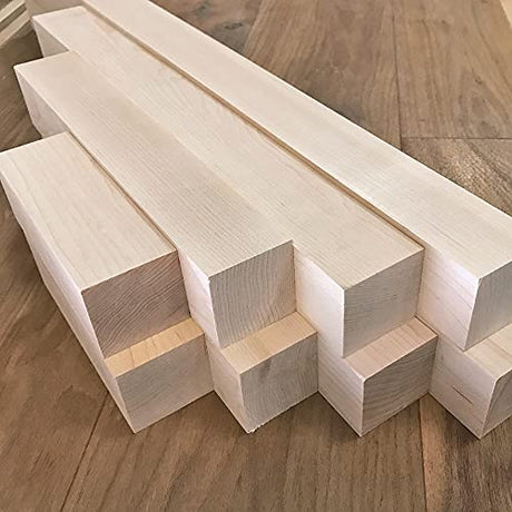Maple Wood Turning Blanks 6pcs - 2" x 2" x 36" Cherokee Wood Products