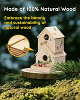 SainSmart Jr. Bird House Kit for Kids to Build and Paint - Art Craft Wooden Toys - Unfinished Wood Crafts with Stickers - Woodworking Crafts for SainSmart Jr.