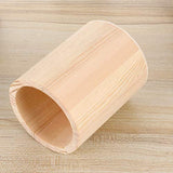 Wooden Pen and Pencil Holder 2 Pcs Wood Pencil Holder Brush Container Holder Desktop Wooden Container Multi Use Holder for Home Office DIY (Round Milisten