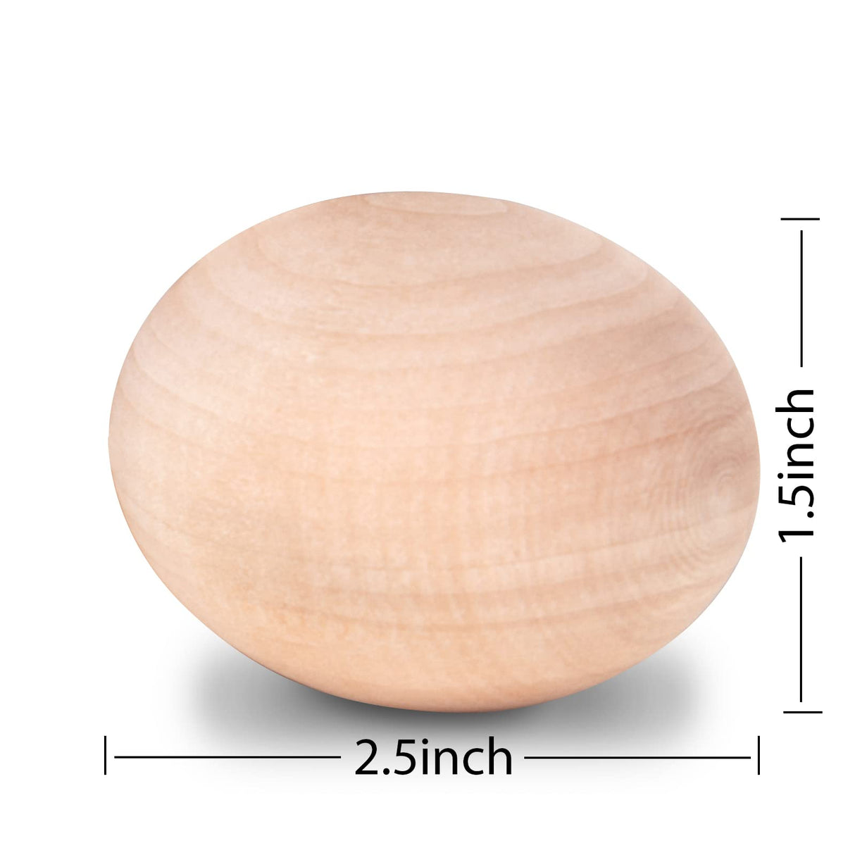 DomeStar Wooden Fake Chicken Eggs, 8PCS 2.5" Unpainted Faux Wood Eggs for Encouraging Hens to Lay Eggs DomeStar