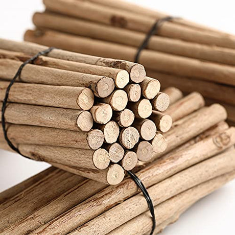 YPZAKA Unfinished Wood Sticks 7.8Inch Long 0.2-0.3Inch in Diameter Natural Wooden Sticks for Crafts Twigs Diftwood for DIY Crafts Christmas Ornaments YPZAKA