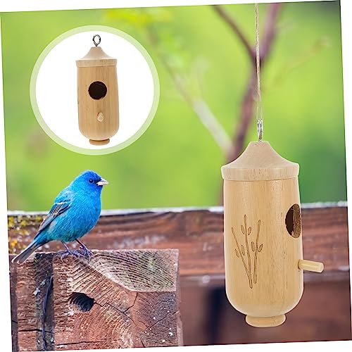 SUPVOX Hummingbird House Rustic Birdhouses Unfinished Birdhouses Outdoor Bird House Bird Breeder Outdoor Bird Aviary Small Outdoor Decoration Hanging SUPVOX