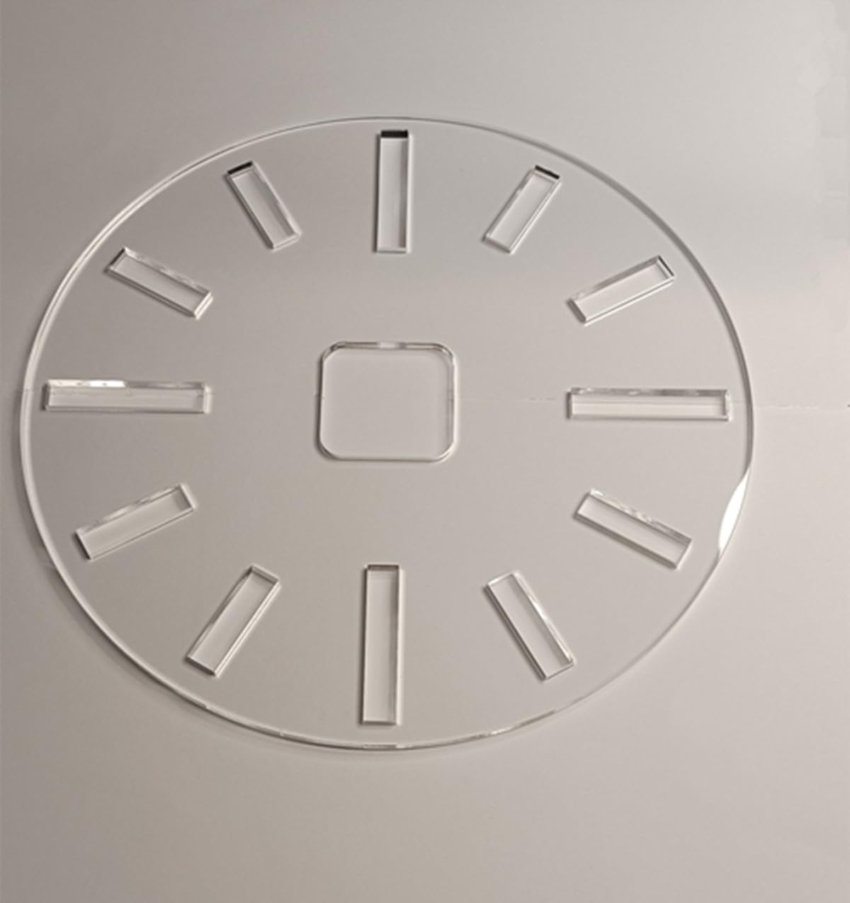 Acrylic Clock Template,12" Circle Clock Face with Clock Dials,Acrylic Router Template (12'')