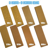 Sutekus Micro Hand Detail Sander Kit 2pcs Mini Detail Sander Blocks with 40 Sheets Hook and Loop Sandpaper-Assorted Grit of 60 80 120 180 220 320 400 Sutekus