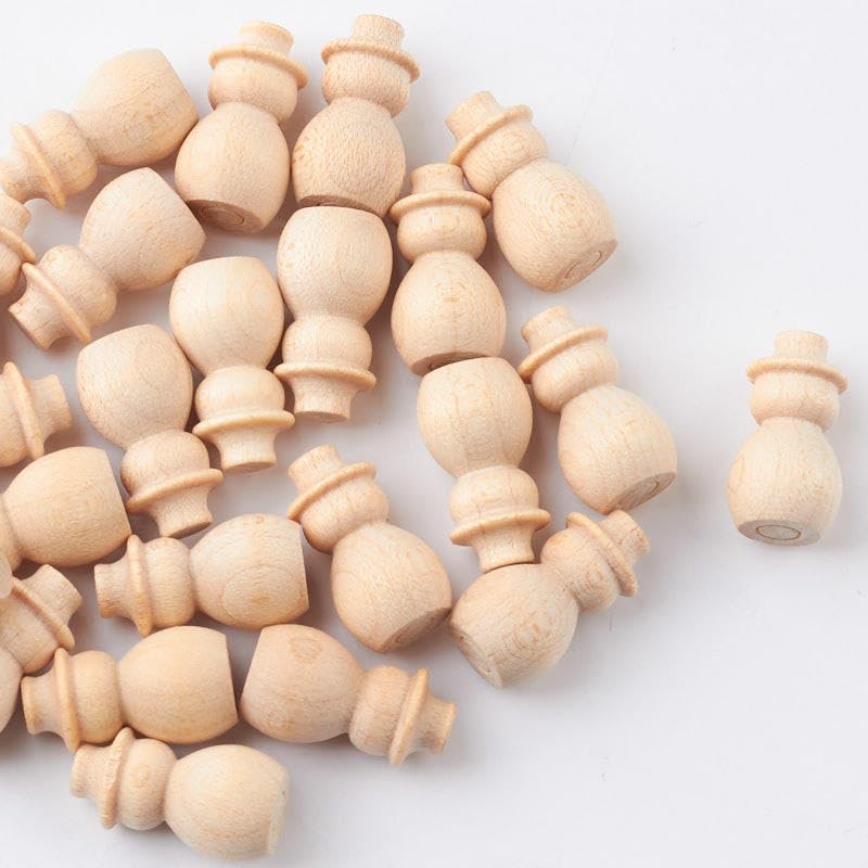 Pack of 48 Unfinished Wood Micro Mini Snowmen - Blank Wooden Christmas Miniature Peg Snowman Dolls for DIY Crafts (Size- 3/4" H) by Factory Direct Factory Direct Craft