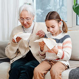 Santune 3 Sets Embroidery Starter Kit with Pattern and Instructions, Cross Stitch Set, Stamped Embroidery Kits with 3 Embroidery Clothes with Santune