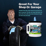 Sellars 55208 Toolbox Shop Towels Dispenser Bucket, 12" Length x 10" Width, Blue (2 Buckets of 200 Sheets) Sellars Wipers & Sorbents