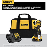 DEWALT DCF850P1 ATOMIC 20V MAX* 1/4 in. Brushless Cordless 3-Speed Impact Driver Kit DEWALT