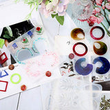 4 Pieces Earring Molds Silicone, Epoxy Resin Molds DIY Craft for DIY Women Earrings, Pendants, Rings, Jewelry Craft Supplies (Geometric) Patelai