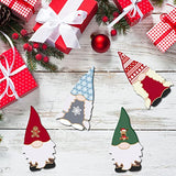 Whaline 10Pcs Tiered Tray Decor Unfinished Gnome Wooden Cutouts with Line Boy & Girl Gnome Table Wooden Signs DIY Freestanding Craft for Home Kitchen Whaline