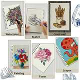 Sketch Book 9x12 - Sketchbook for Drawing - 100 Sheets (68 lb/100gsm),Drawing Pad with Sided Spiral Bound, Sketch Pads for Drawing for Adults for Fuxi