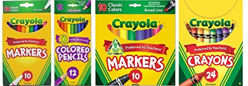 Crayola Marker, Crayon and Pencil Bundle Set - WoodArtSupply