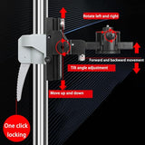 FENORGAN 13.8 Ft./4.2 m Laser Level Pole ，tall tripod for laser level Interface 0.236and 0.598 inches，Adjustable Telescoping Laser Pole (13.7 foot FENORGAN