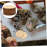 Operitacx 30 Pcs Round Bamboo Unfinished Round Chips Unfinished Wooden Cutouts Wood Slice Ornaments Unfinished Wooden Slices Blank Cds Kids Painting Operitacx